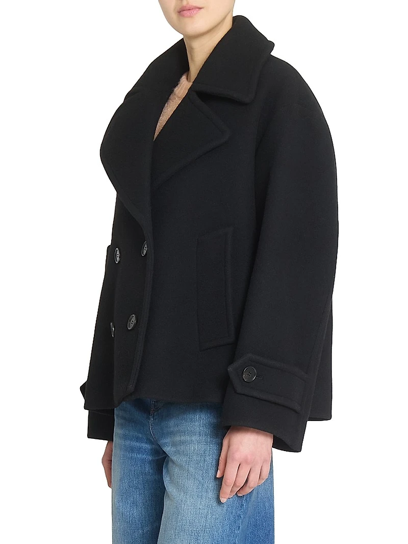 Wool Double-Breasted Coat