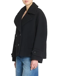 Wool Double-Breasted Coat