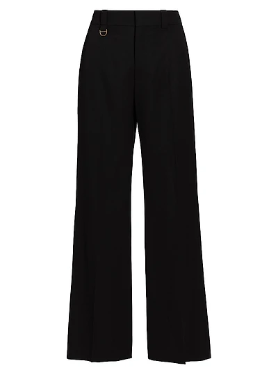 Wool Wide-Leg Trousers