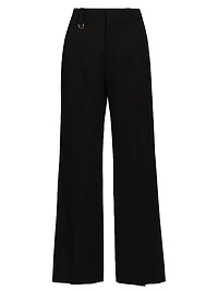 Wool Wide-Leg Trousers