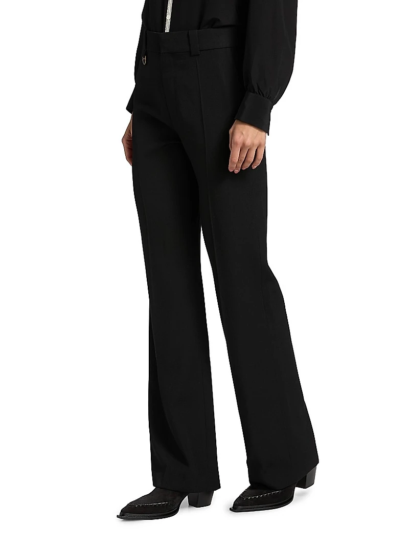 Wool Wide-Leg Trousers