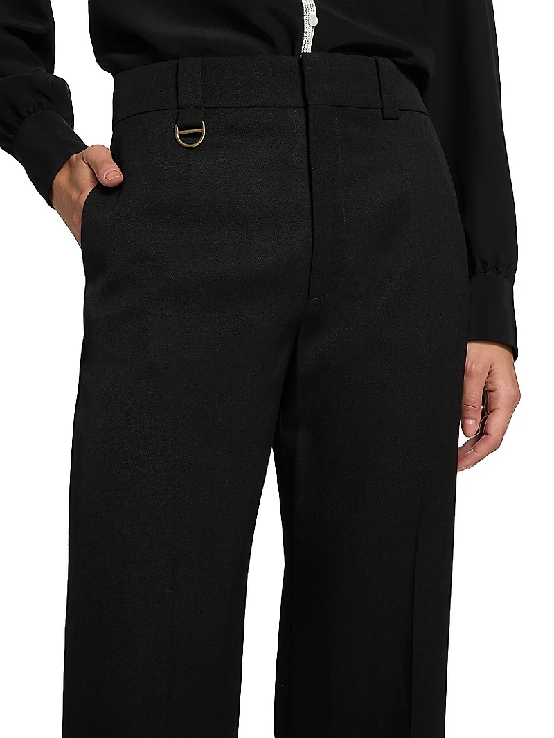 Wool Wide-Leg Trousers