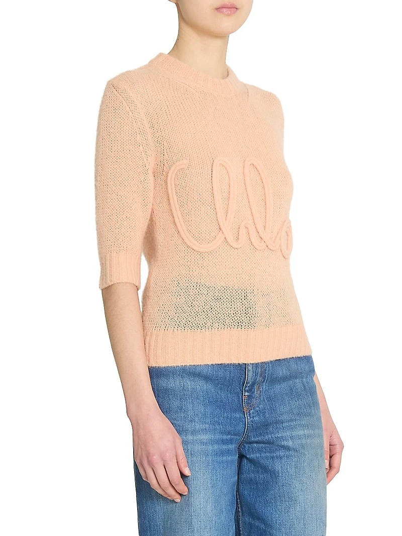 Logo Wool-Silk Sweater
