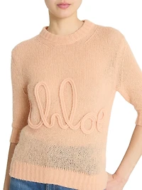Logo Wool-Silk Sweater