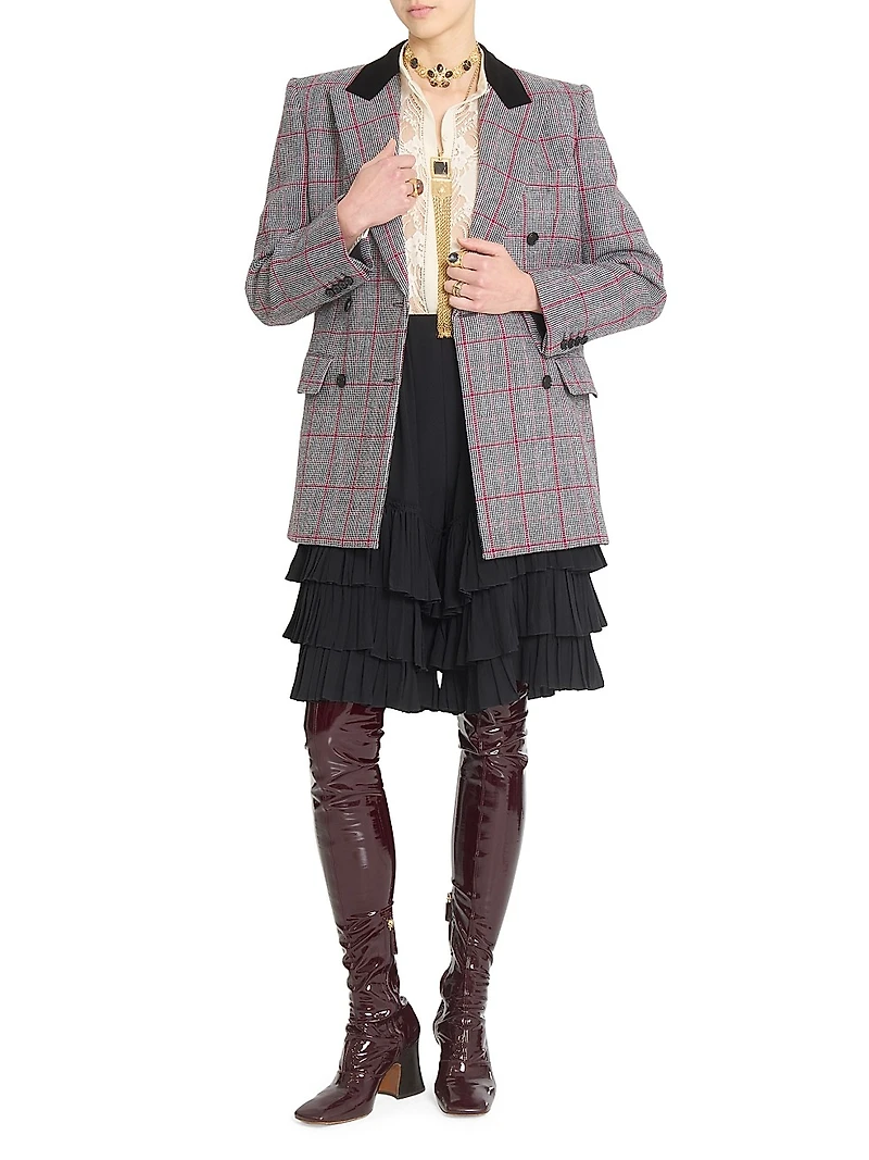 Tailored Wool Double-Breasted Jacket