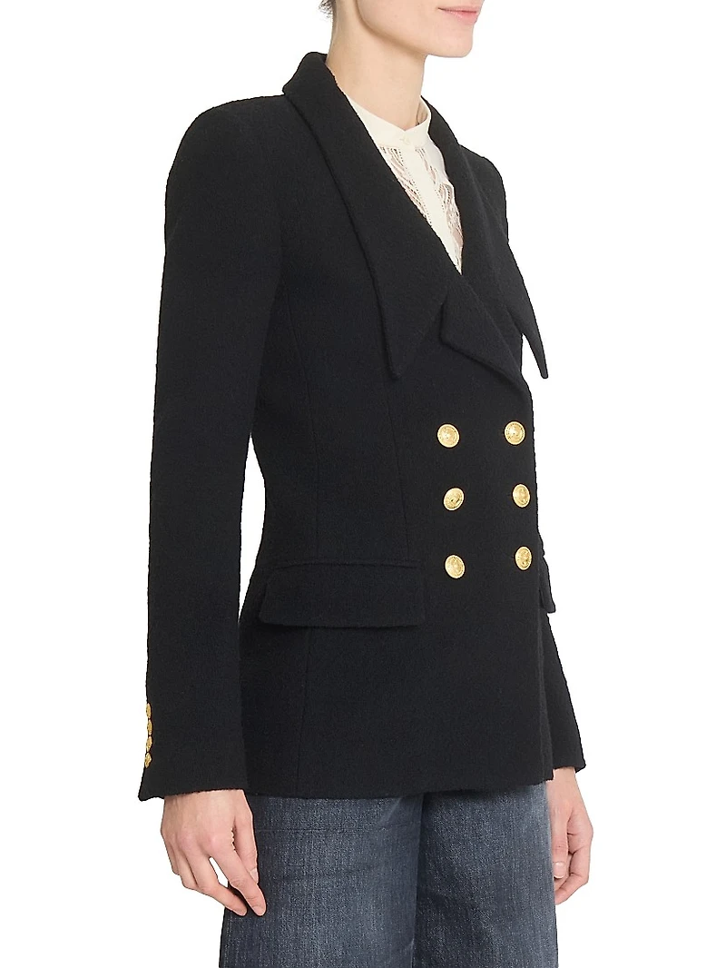 Wool Double-Breasted Jacket