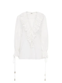 Ruffle Eyelet Blouse