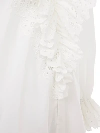 Ruffle Eyelet Blouse