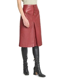 Leather A-Line Skirt