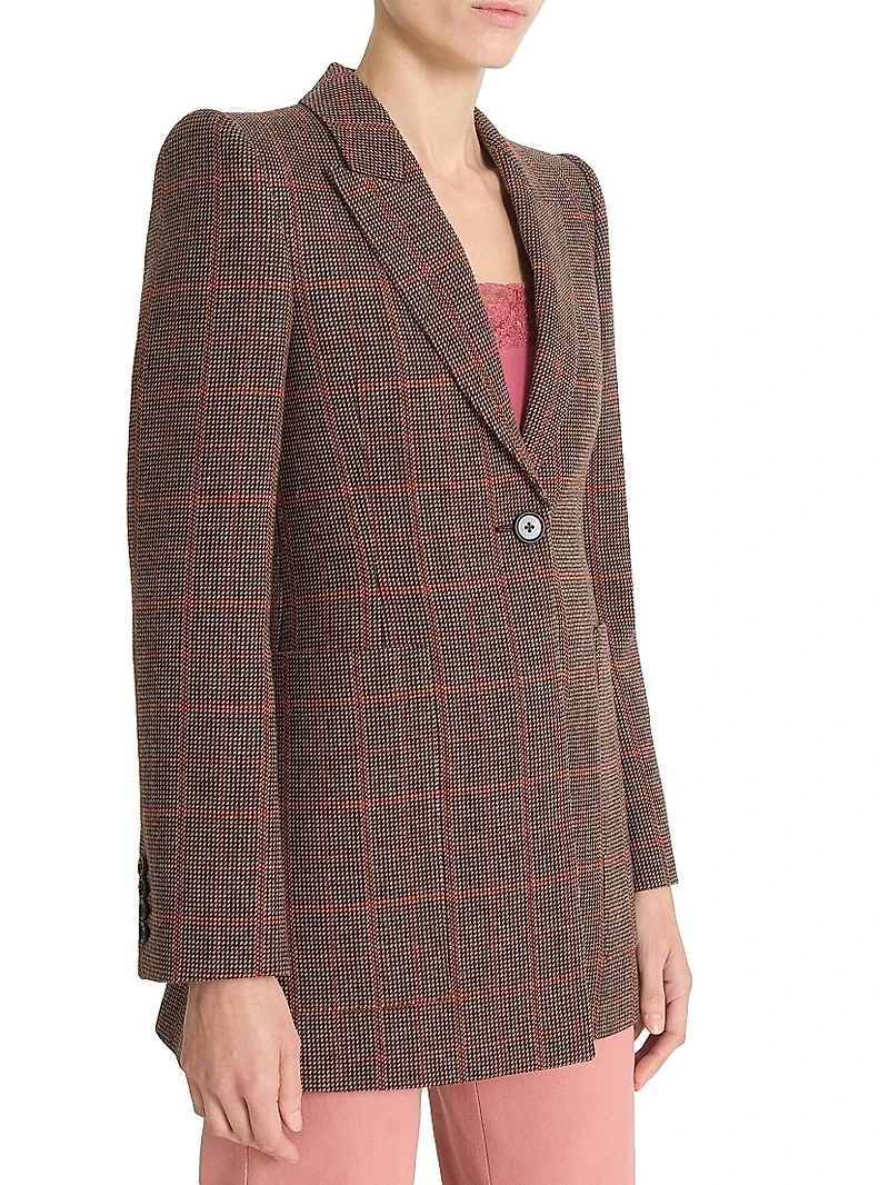 VE53 Glen Check Wool Jacket