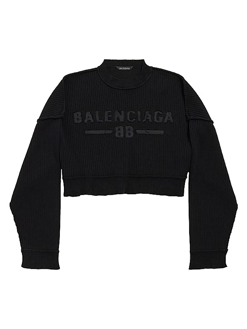 Cropped Crewneck Sweater