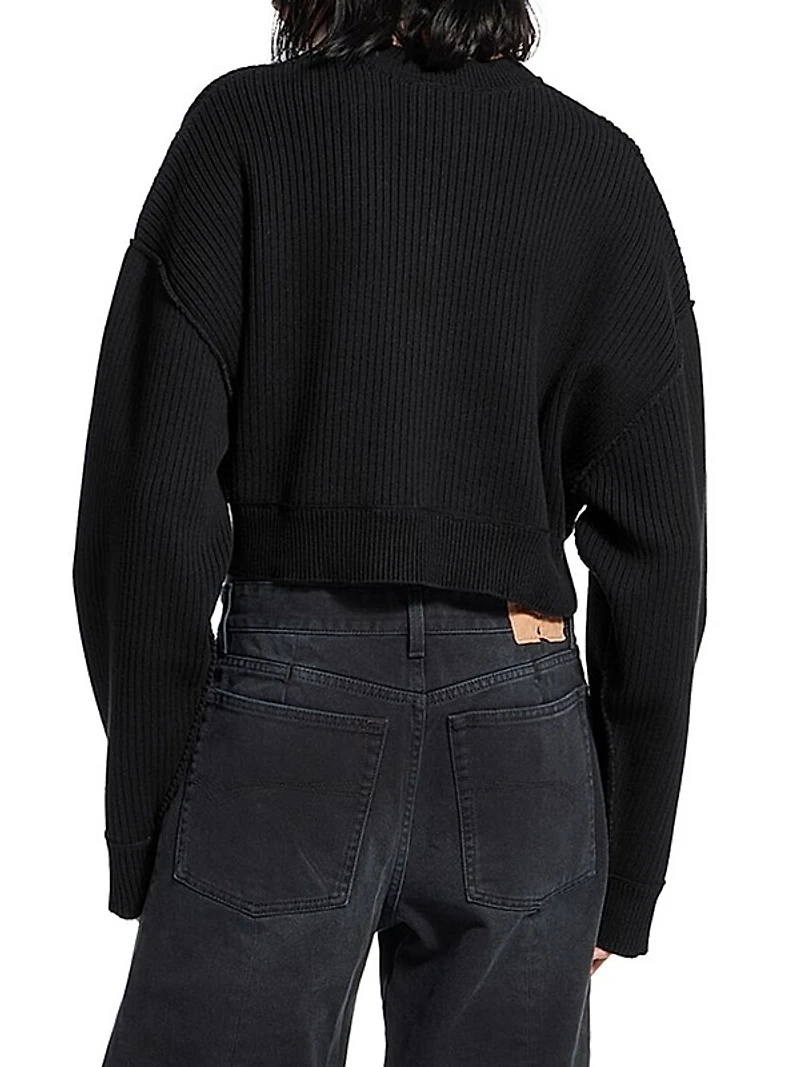 Cropped Crewneck Sweater