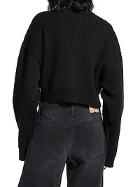 Cropped Crewneck Sweater