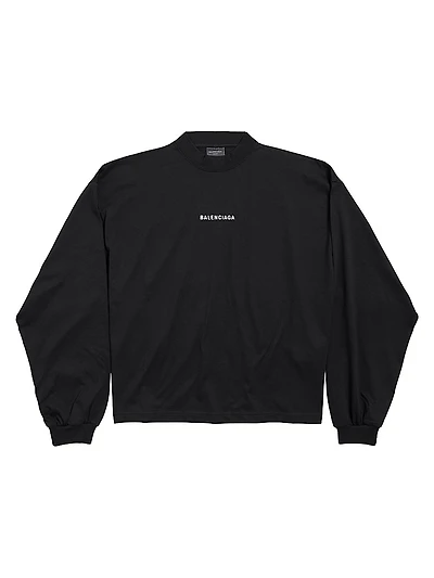 Back Cropped Long Sleeve T-Shirt