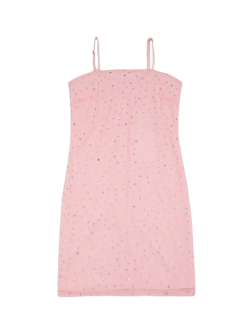 Girl's Brooke Ballet Rhinestone Mesh Dress