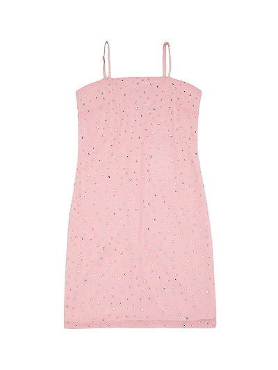 Girl's Brooke Ballet Rhinestone Mesh Dress