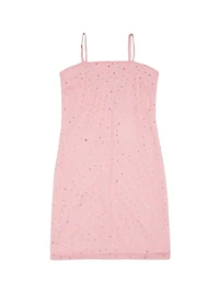 Girl's Brooke Ballet Rhinestone Mesh Dress