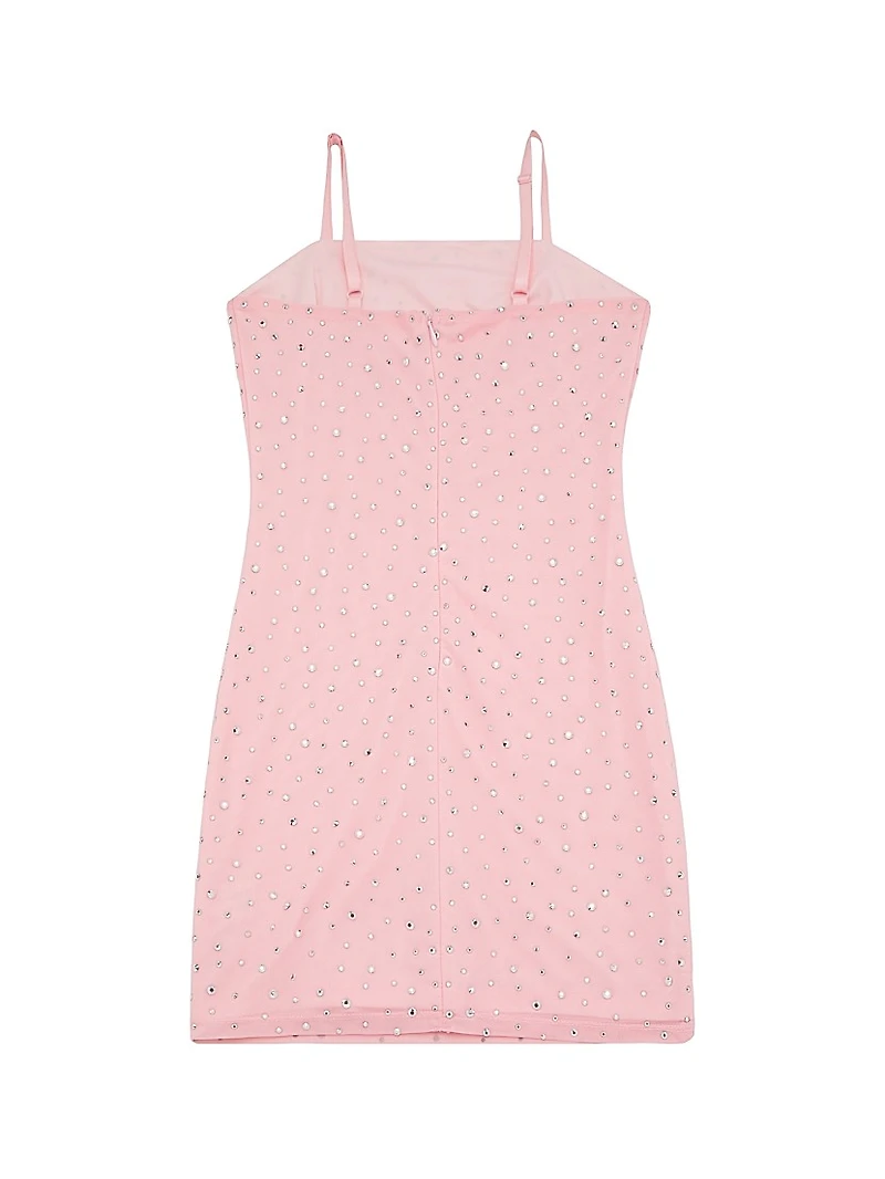 Girl's Brooke Ballet Rhinestone Mesh Dress