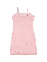 Girl's Brooke Ballet Rhinestone Mesh Dress