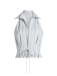 Sloan Striped Linen Vest