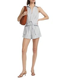 Sloan Striped Linen Vest