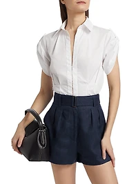 Opal Cotton Pintuck Top