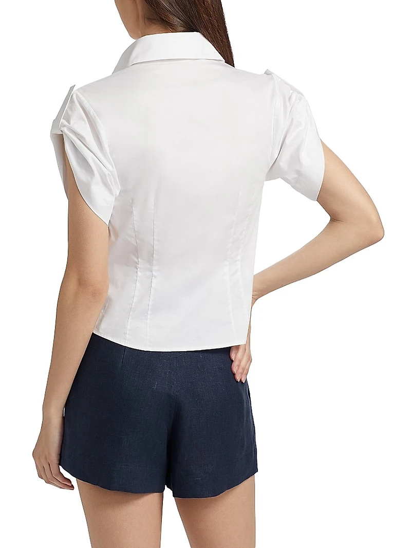 Opal Cotton Pintuck Top