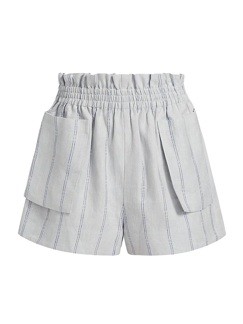 Mira Striped Linen Shorts