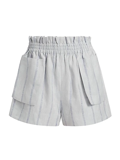 Mira Striped Linen Shorts