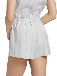 Mira Striped Linen Shorts