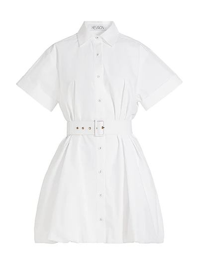 Harlow Bubble Hem Mini Shirtdress