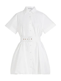Harlow Bubble Hem Mini Shirtdress