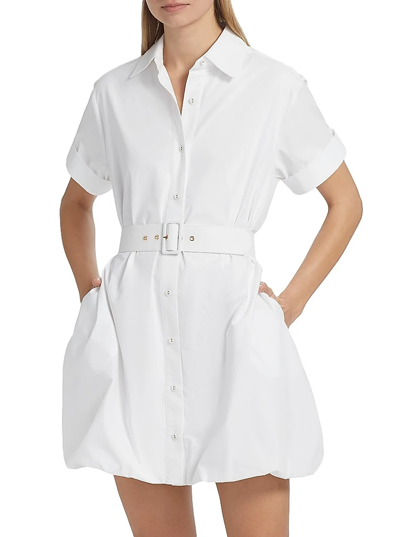 Harlow Bubble Hem Mini Shirtdress