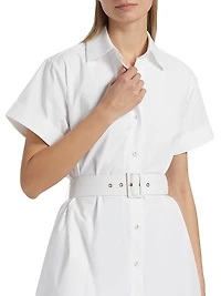 Harlow Bubble Hem Mini Shirtdress