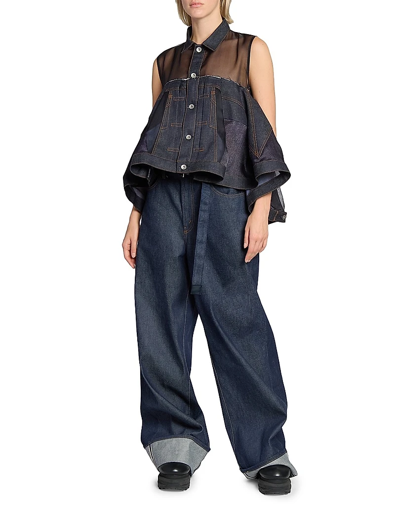 Levi's x Sacai Oversized Cuffed Jeans