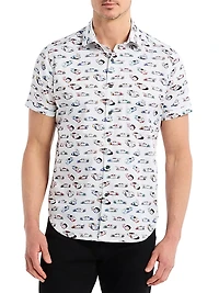 Neon Wheels Printed Short-Sleeve Shirt
