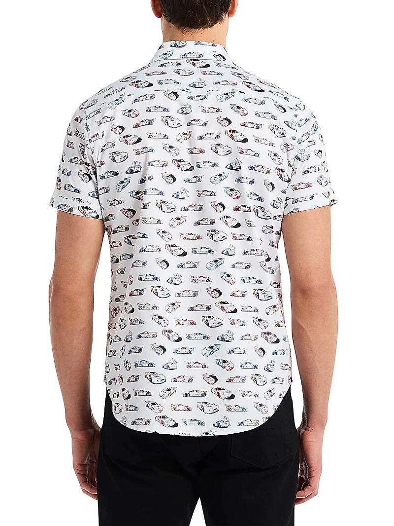Neon Wheels Printed Short-Sleeve Shirt