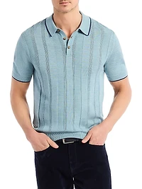 Edvan Wool-Blend Polo Sweater