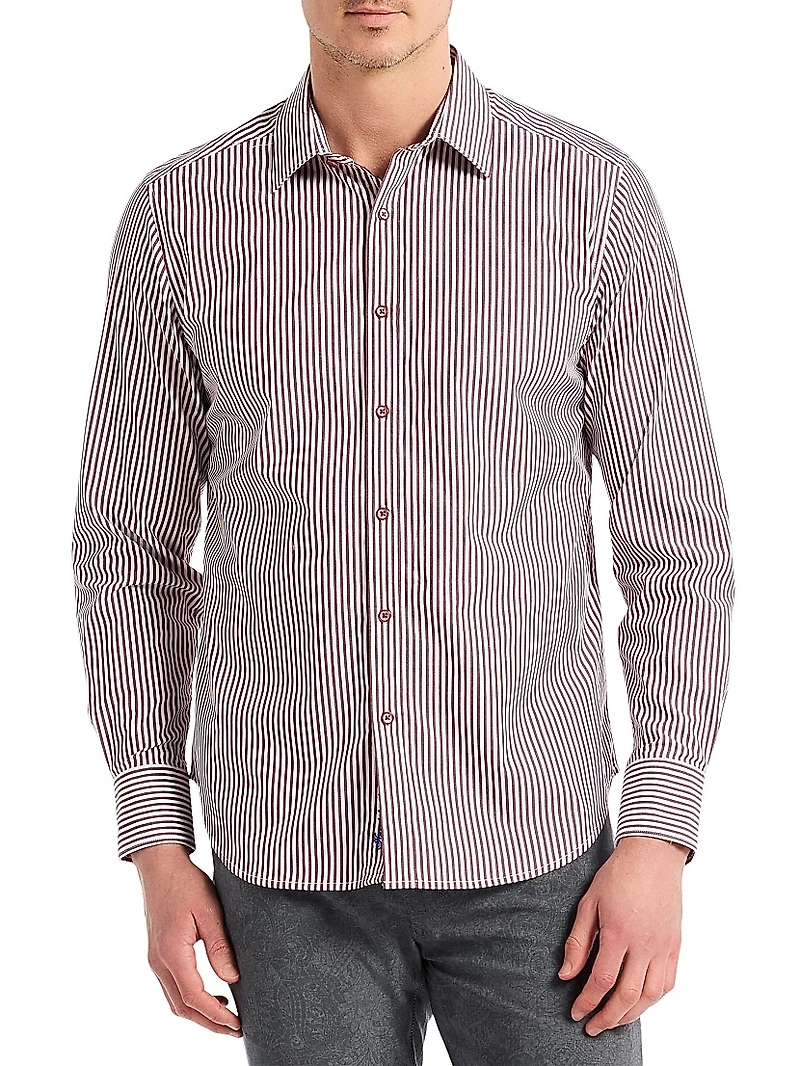 Greenwich Striped Button-Front Shirt