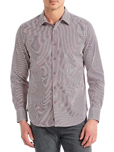 Greenwich Striped Button-Front Shirt