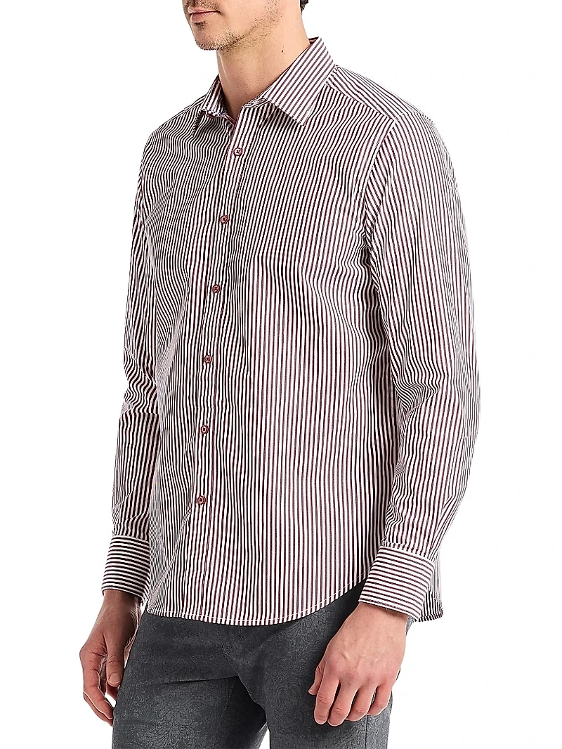 Greenwich Striped Button-Front Shirt