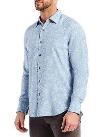 Angola Micro-Plaid Button-Front Shirt