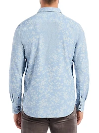 Angola Micro-Plaid Button-Front Shirt