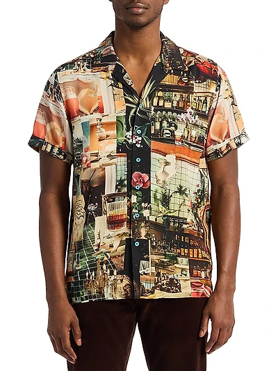 Harrys Place Short-Sleeve Button-Front Shirt