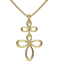 Wisteria Pendant Necklace in 18K Yellow Gold with Diamonds, 38.2MM