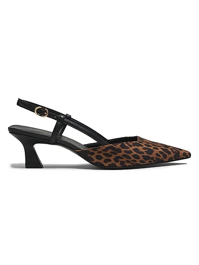 Vinnie Leopard 50MM Slingback Heels