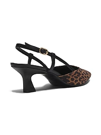 Vinnie Leopard 50MM Slingback Heels