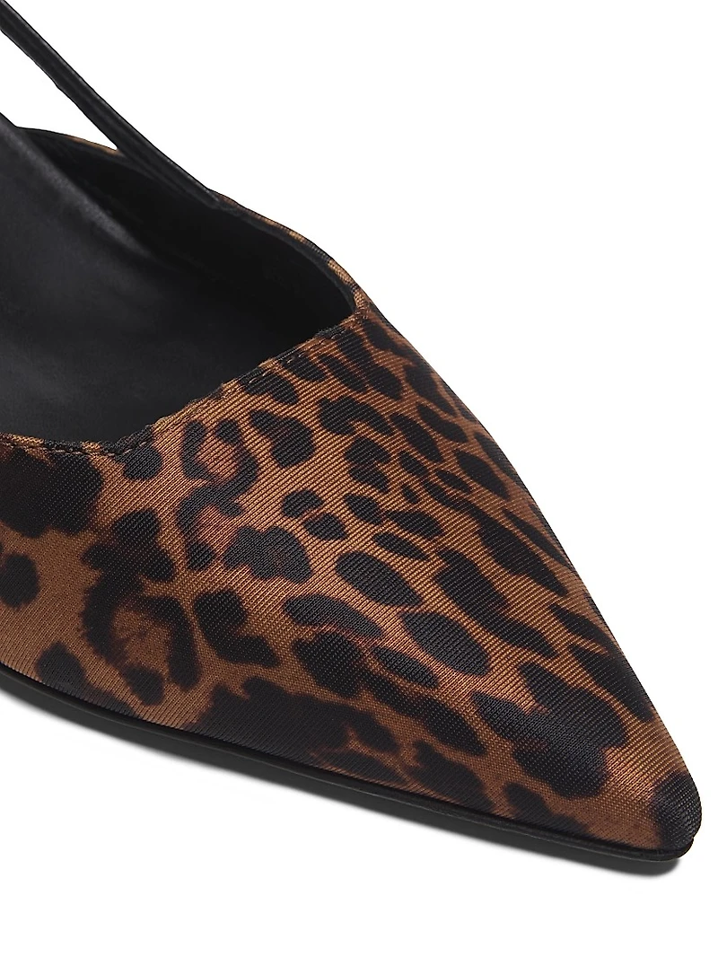 Vinnie Leopard 50MM Slingback Heels