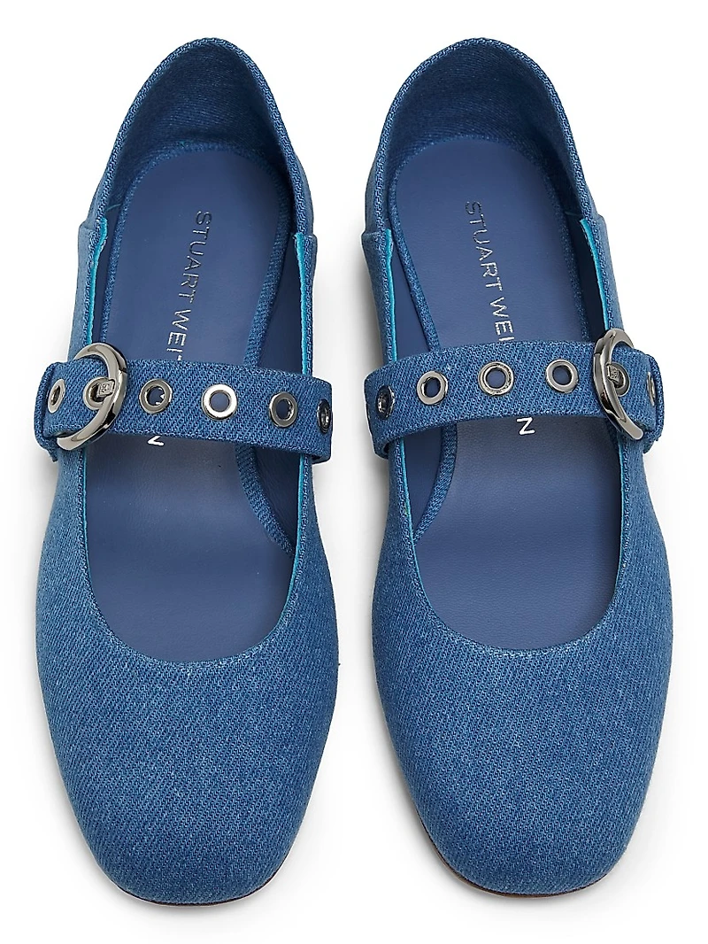 Supermoto Denim Mary Janes