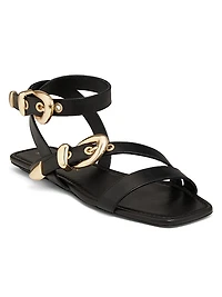 Maven Buckle-Detailed Leather Sandals